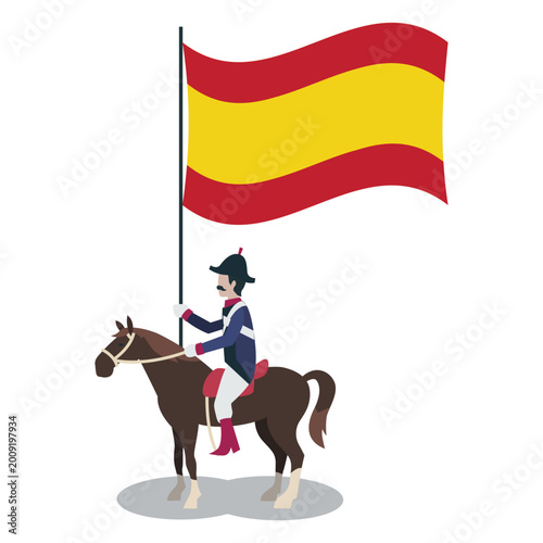 Tableau sur toile Standard bearer spain officer