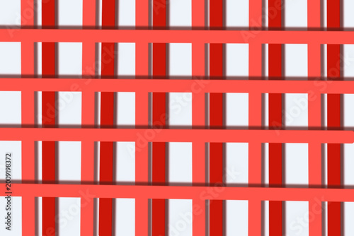 Abstract Red and White Grid Pattern Background