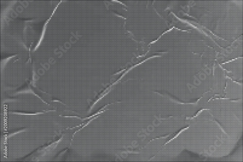 A close-up view of crumpled paper texture with transparent background