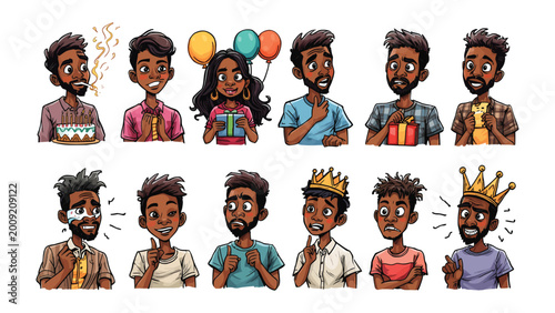 Φωτογραφία Cartoon Portraits: Captivating series of animated character portraits showcasing diverse expressions, each revealing unique personalities and emotions