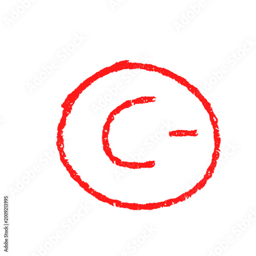 Crayon Exam Grade In Red Circle