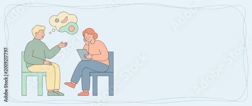 Mentorship and counseling session illustration