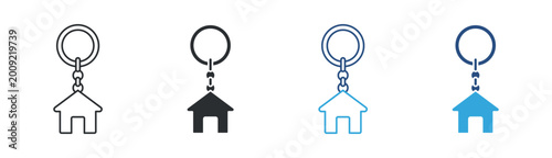 Cuadro en lienzo keychain icon set