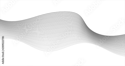 Foto Wavy lines abstract pattern on white background
