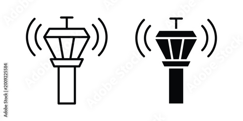 Cuadro en lienzo Control Tower icon vector illustration