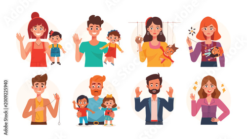 Photos Family's joyful moment: Diverse families sharing a joyous moments, captured with warmth and vitality