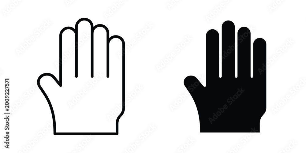 Fototapeta premium Hand icon vector illustration. Editable black icons. EPS 10