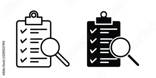 Canvas Print Inspection icon vector illustration. Editable black icons. EPS 10