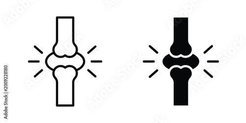 Bild auf Leinwand Joint icon vector illustration. Editable black icons. EPS 10