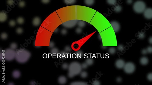 Performance level measuring device icon. Sign tachometer, speedometer, indicators. Colorful info-graphic gauge element.