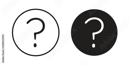 Konstfotografi Question icon vector illustration. Editable black icons. EPS 10