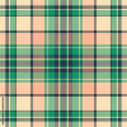 Plaid pattern created for atelier fashion and exclusive sewing projects. Seamless vectors suit garments, scarves, jackets, accessories, and digital design.