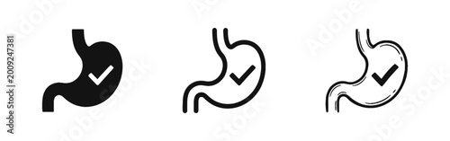 Φωτογραφία Healthy stomach icon set
