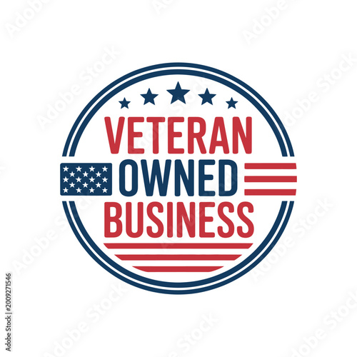 Free Download Veteran owned business badge with stars and stripes - GFXLoad