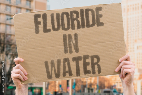 Obraz na plátně "Fluoride In Water" The addition of fluoride to municipal drinking water supplies remains a source of ongoing public debate