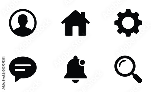 Foto communication and notification icons vector illustration
