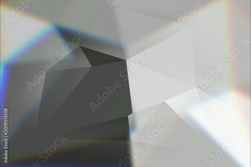 Abstract animated background of a monochrome geometric low poly polygon pattern with a slow movement. This file can be used as an elegant, clean background for corporate, fashion, or futuristic video 