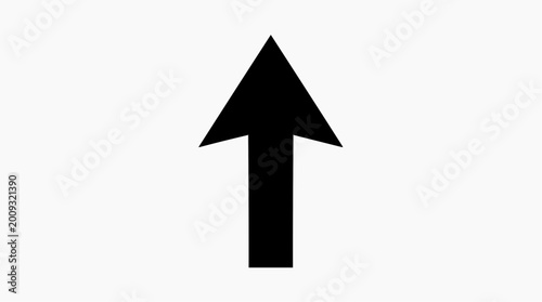Free Download A bold and simple upward arrow in a minimalist graphic, symbolizing progress, direction, and forward motion. - GFXLoad
