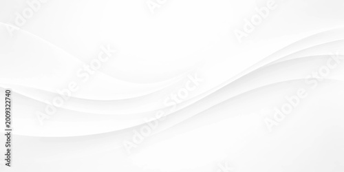 Abstract soft grey wavy background with flowing light curves and smooth dynamic wave lines in a modern vector design.