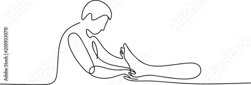 Foto masseur doing foot massage in spa salon