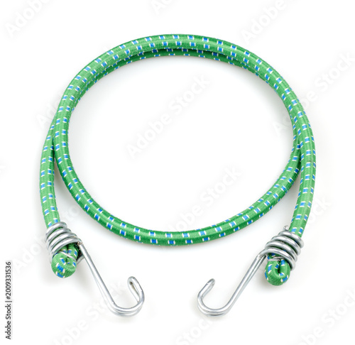 Elastic luggage strap with double hooks