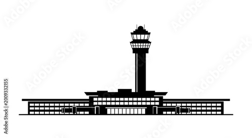 Airport Terminal Building with Tower.