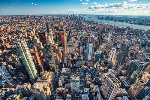 New York City Midtown Skyline Aerial View during a Sunny Day, New York