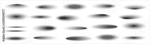 Schilderij op canvas Soft shadow overlay set with realistic blur shapes and subtle depth effects