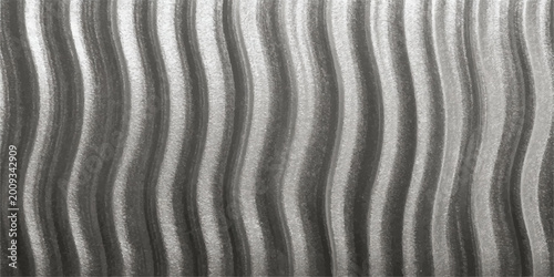 Photography mesmerizing undulating metal texture, a symphony of curved lines in shades of grey, a captivating study in abstract artistry and industrial design