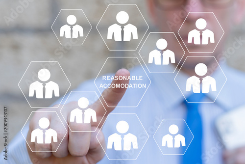Business concept of reasonable accommodation.