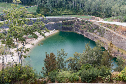 View of Hornsby Quarry from above, Sydney, Australia.