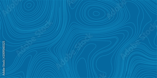 Photos Blue Topographic Map Background with Elegant Contour Lines, Abstract Geographic