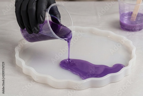 Epoxy Resin Process Pour Resin into the Mold