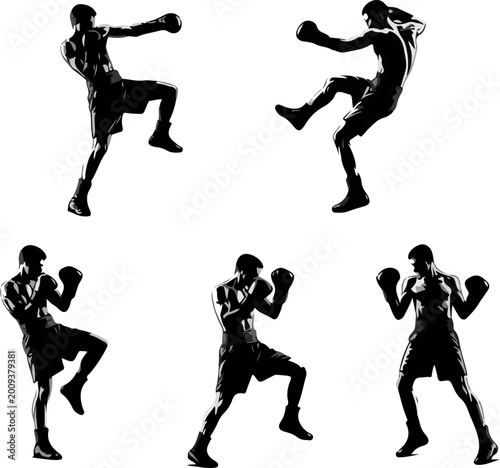 Fotografija Power-Hand Cocked Cross Position of a Heavyweight Fighter with Detailed Boxing G