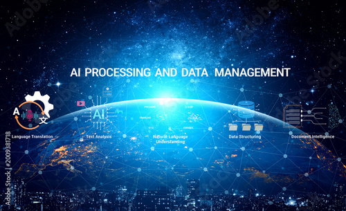 Fotografie Advanced AI Processing and Data Management Solutions for Language Translation, Text Analysis, and Document Intelligence Haptic