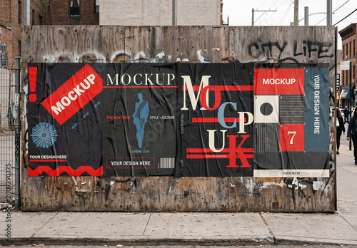 Wheatpaste Flyposter Posters Mockup