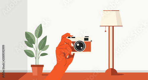Fotografia Hand holding vintage camera