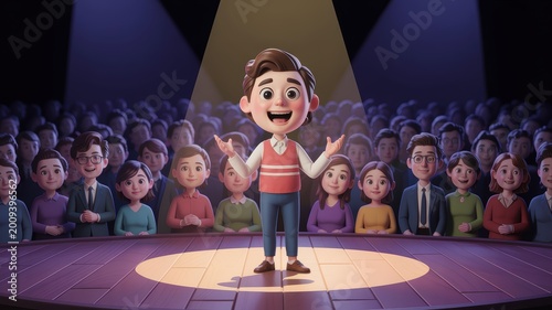 3D Cartoon Person Speaking in Stylized High-Fidelity Gigapixel Render for Education