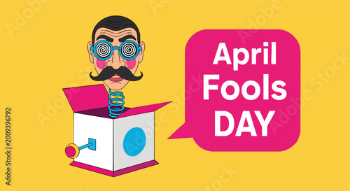 фотографія April Fools Day Jack-in-the-box Illustration