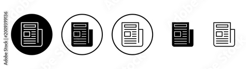 Newspaper icon vector. news paper sign and symbolign