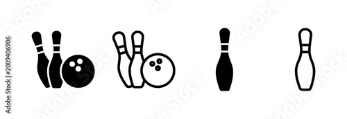 Tableau sur toile Bowling icon vector illustration