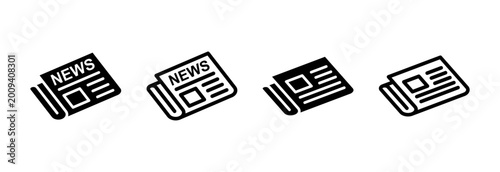 Photos Newspaper icon vector illustration. news paper sign and symbolign