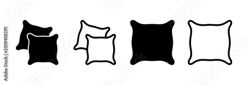 Tableau sur toile Pillow icon vector illustration