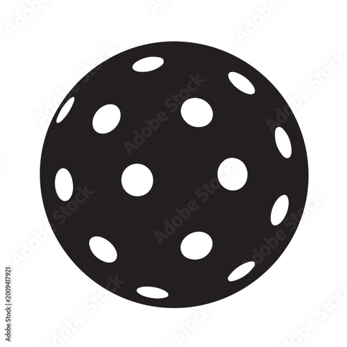 Fotografi Pickleball wiffle ball symbol. flat style vector