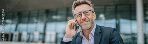 Modern Businessman on a Cal...