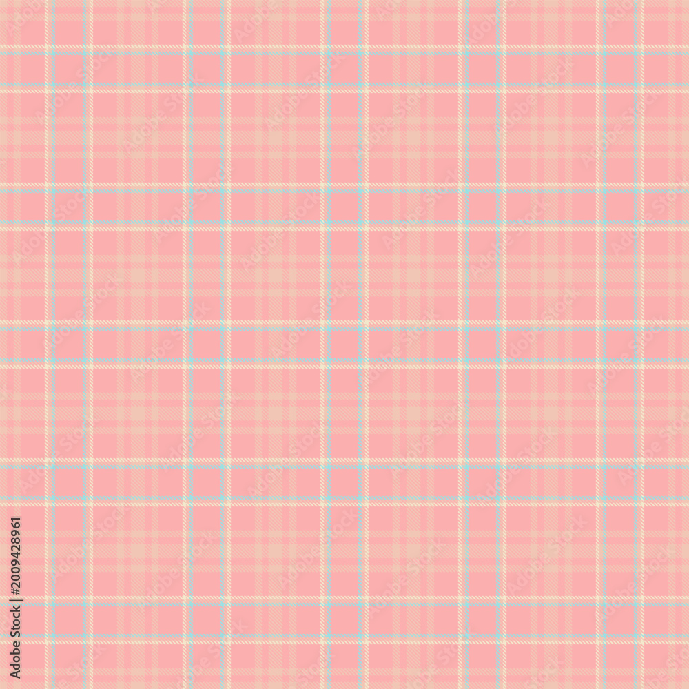 Fototapeta premium Gingham check vector seamless pattern highlights neat repetitive squares suitable for spring collections, casual fashion, and editorial layouts.