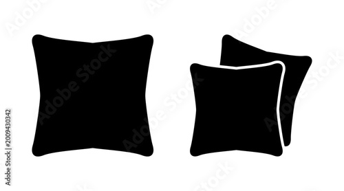 Photos Pillow icon set vector