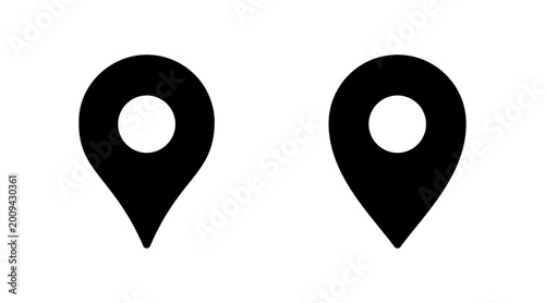 Pin icon set vector. Location sign and symbol. destination icon. map pin