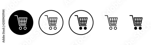 Bild auf Leinwand Shopping icon logo design