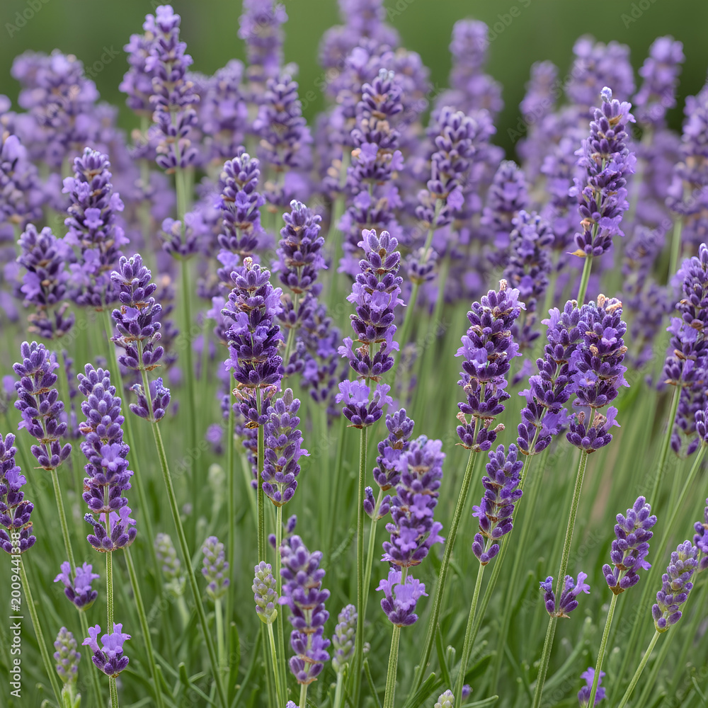 Obraz premium Closeup of vibrant lavender flowers in full bloom capturing natural beauty.